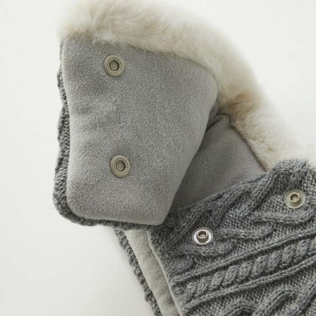 FILA(フィラ) 2025 FW レディース ニット素材 ネックウォーマー ケーブル編み ファー付き ホック留め式 795-941(25y10m) | FILA | 05