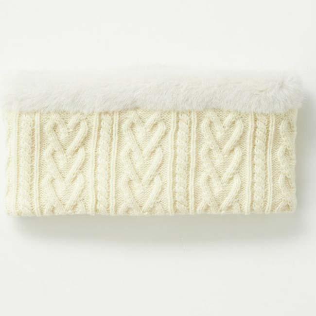 FILA(フィラ) 2025 FW レディース ニット素材 ネックウォーマー ケーブル編み ファー付き ホック留め式 795-941(25y10m) | FILA | 08