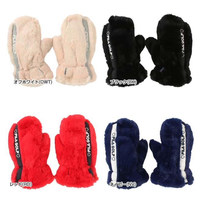 在庫処分特価 FILA(フィラ) 2023 FW レディース フェイクファーミトン 手袋 793-940(23y10m) | FILA | 01