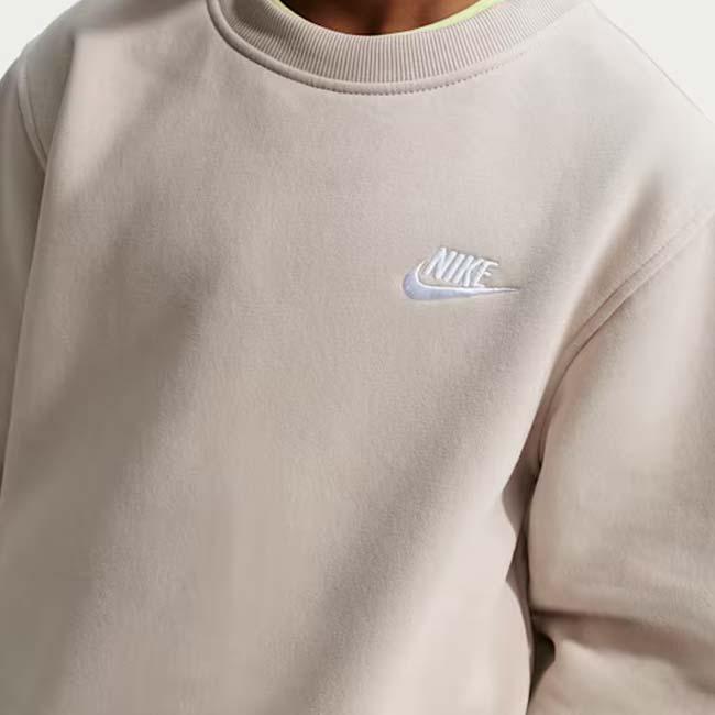 ナイキ(NIKE) 2026 SP ジュニア スポーツウエア クラブ YTH フリース 長袖スウェット トレーナー FD3006-236 クリームII×ホワイト(26y1mトレーニング) | NIKE | 02