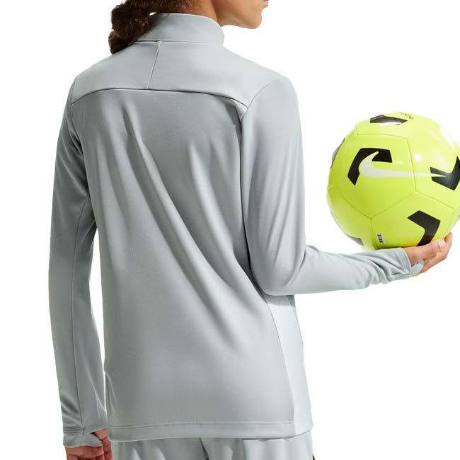 ナイキ(NIKE) 2026 SP ジュニア アカデミー Dri-FIT ロングスリーブ 1／4ジップ サッカードリル 長袖トップ HJ3721-077 Lスモークグレー×BK×WH(26y1mサッカー) | NIKE | 01