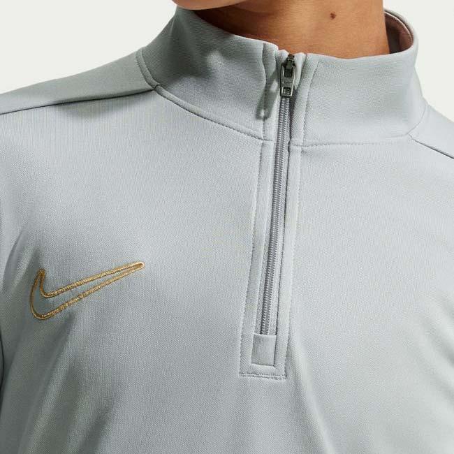 ナイキ(NIKE) 2026 SP ジュニア アカデミー Dri-FIT ロングスリーブ 1／4ジップ サッカードリル 長袖トップ HJ3721-077 Lスモークグレー×BK×WH(26y1mサッカー) | NIKE | 02