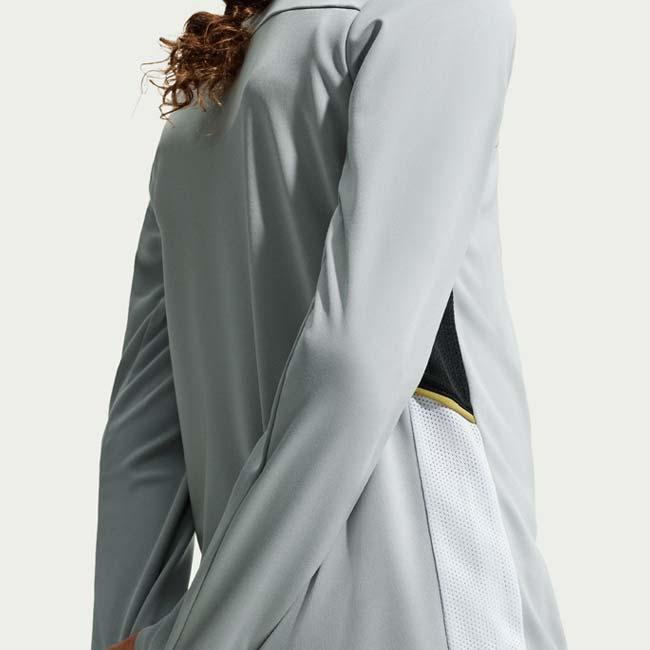 ナイキ(NIKE) 2026 SP ジュニア アカデミー Dri-FIT ロングスリーブ 1／4ジップ サッカードリル 長袖トップ HJ3721-077 Lスモークグレー×BK×WH(26y1mサッカー) | NIKE | 04