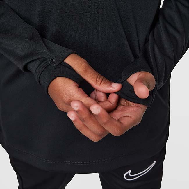 ナイキ(NIKE) 2026 SP ジュニア アカデミー Dri-FIT ロングスリーブ 1／4ジップ サッカードリル 長袖トップ HJ3721-010 ブラック×ホワイト(26y1mサッカー) | NIKE | 05