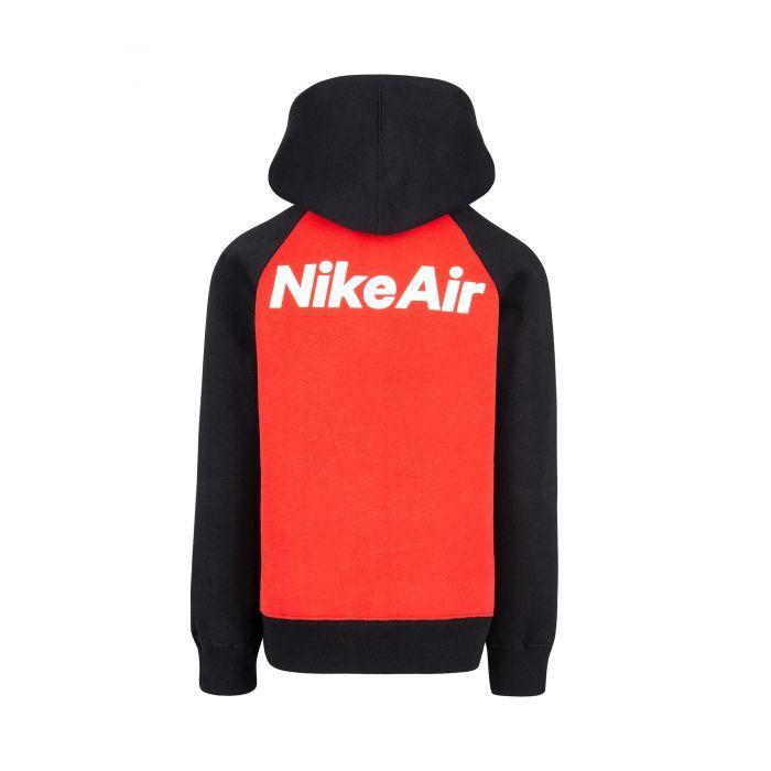 在庫処分特価 ナイキ(NIKE) ジュニア(ボーイズ) AIR フリース フード付きジャケット 86F973-RIN ブラック×Uレッド 並行輸入品 | NIKE | 01