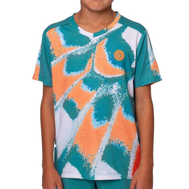 BIDI BADU(ビディバドゥ) 2025n SP ジュニア(ボーイズ) MELBOURNE メルボルン 全豪オープン Vネック ゲームシャツ B1620046-PTOR(24y12mテニス用ゲームウェア) | 