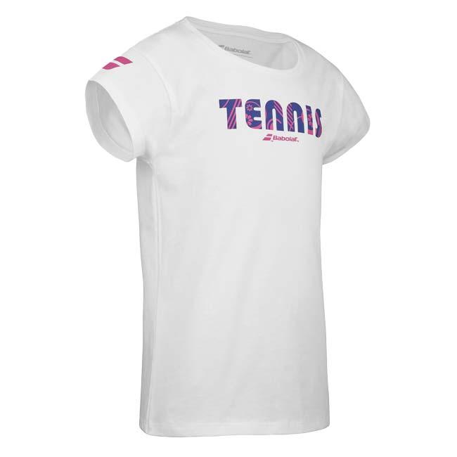 バボラ(Babolat) 2024 ジュニア(ガールズ) EXERCISE エクササイズ 綿混素材 テニス 半袖Tシャツ 4GS24444-1000 ホワイト(24y2mテニス) | Babolat | 02