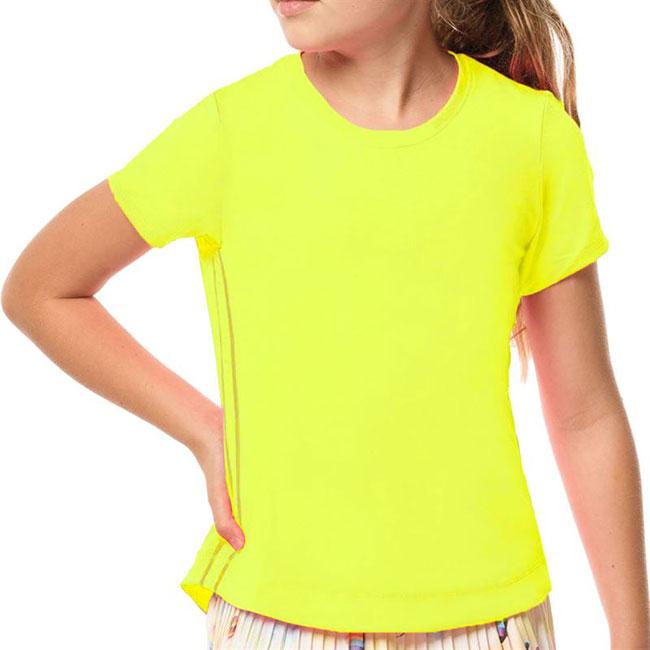 売切りセール！アメリカ発 ラッキーインラブ(Lucky in love)ジュニア(ガールズ) ダイナミック ハイ＆ロー ゲームシャツ T188-710 ネオンイエロー |  | 02