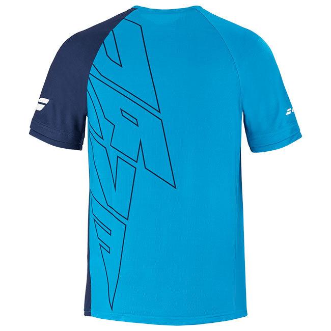 ＵＳサイズ バボラ(Babolat) 2021 メンズ DRIVE ドライブ クルーネック半袖Tシャツ 2MS21011X-4086 ドライブブルー(21y2mテニス) | Babolat | 01