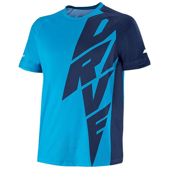 ＵＳサイズ バボラ(Babolat) 2021 メンズ DRIVE ドライブ クルーネック半袖Tシャツ 2MS21011X-4086 ドライブブルー(21y2mテニス) | Babolat | 02