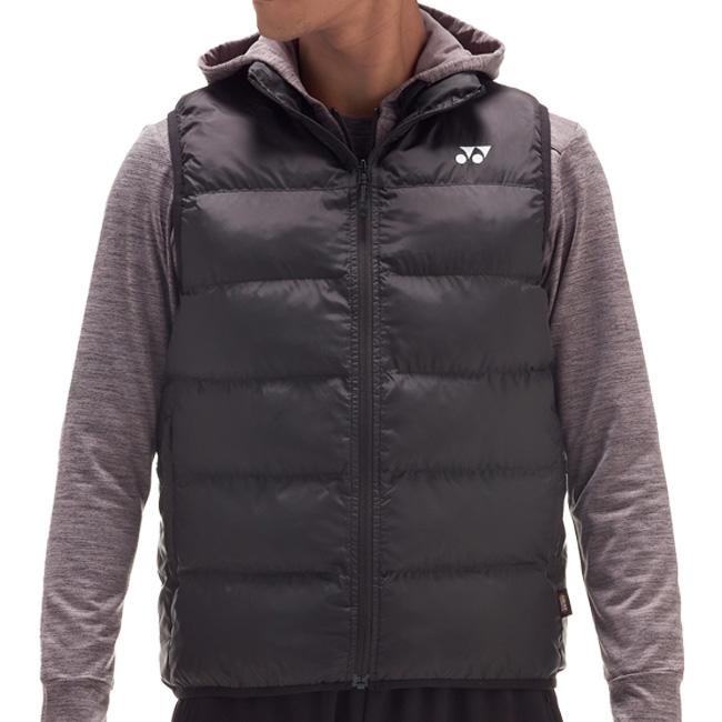 YONEX フード付きブラック中綿ベスト YONEX（ヨネックス） 在庫処分特価 ユニセックス 中綿入り ベスト