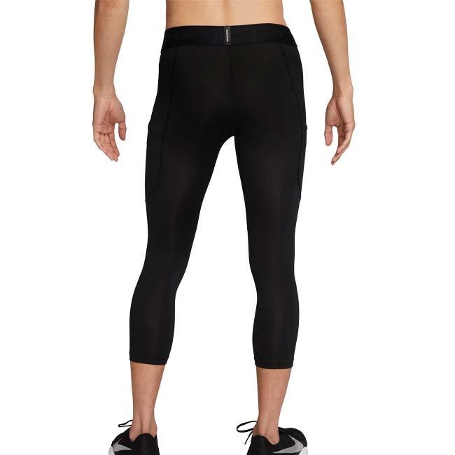 在庫処分特価 日本サイズ ナイキ(NIKE) メンズ PRO プロ Dri-FIT 七分丈 フィットネスタイツ FB7951-010 ブラック×ホワイト(26y9mトレーニング) | NIKE | 01