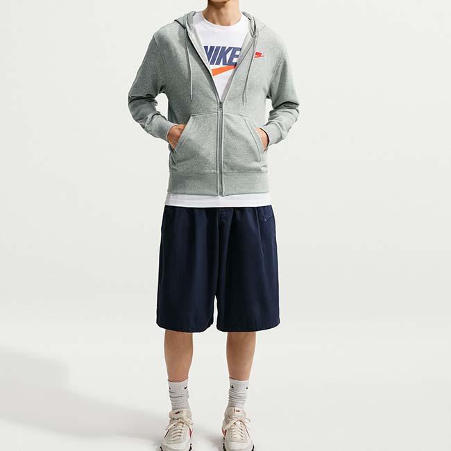 在庫処分特価 日本サイズ ナイキ(NIKE) メンズ CLUB クラブ フルZIP フレンチテリー 長袖フーディ FN3885-064 DKグレーヘザー×Uレッド(26y9mトレーニング) | NIKE | 05