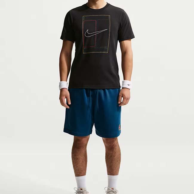 日本サイズ ナイキ(NIKE) 2026 SP メンズ コート ヘリテージ ステッチ刺繍ロゴ 半袖Tシャツ IH2086-010 ブラック×ホワイト(26y2mテニス) | NIKE | 05