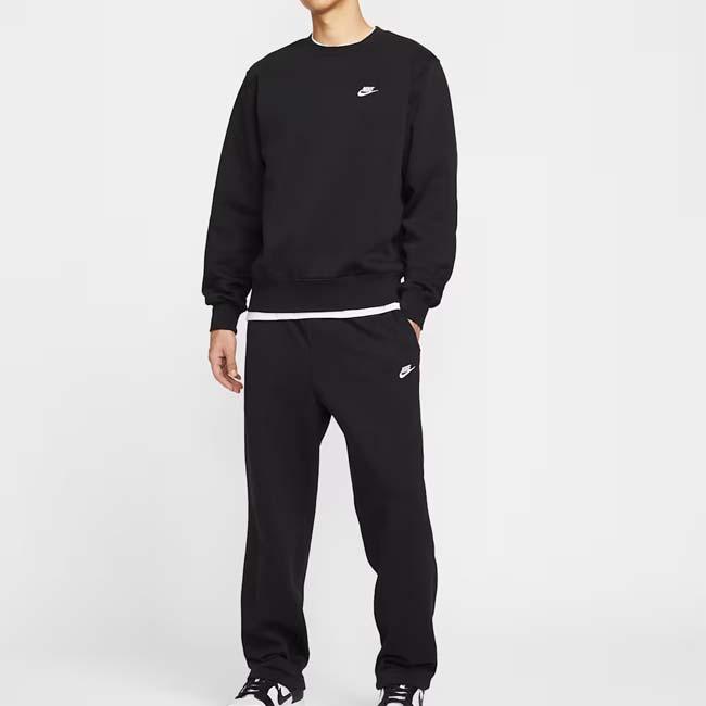 日本サイズ ナイキ(NIKE) 2025 HO メンズ CLUB クラブ フリース クルー 長袖スウェット トレーナー FN3887-010 ブラック×ホワイト(25y12mトレーニング) | NIKE | 04