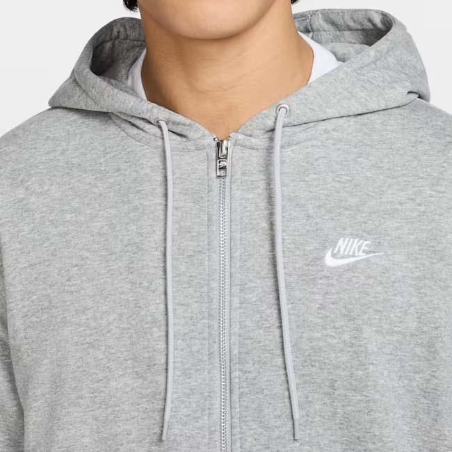 売切り終了！在庫処分特価 日本サイズ ナイキ(NIKE) 2025 HO メンズ CLUB クラブ フルジップ フレンチテリー 長袖フーディ FN3885-063 ダークグレーヘザー×WH | NIKE | 02