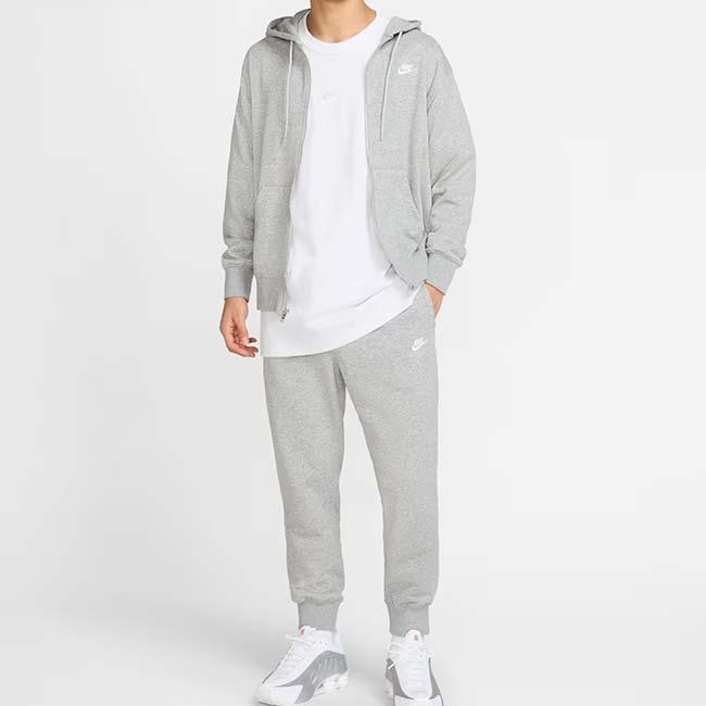 売切り終了！在庫処分特価 日本サイズ ナイキ(NIKE) 2025 HO メンズ CLUB クラブ フルジップ フレンチテリー 長袖フーディ FN3885-063 ダークグレーヘザー×WH | NIKE | 06