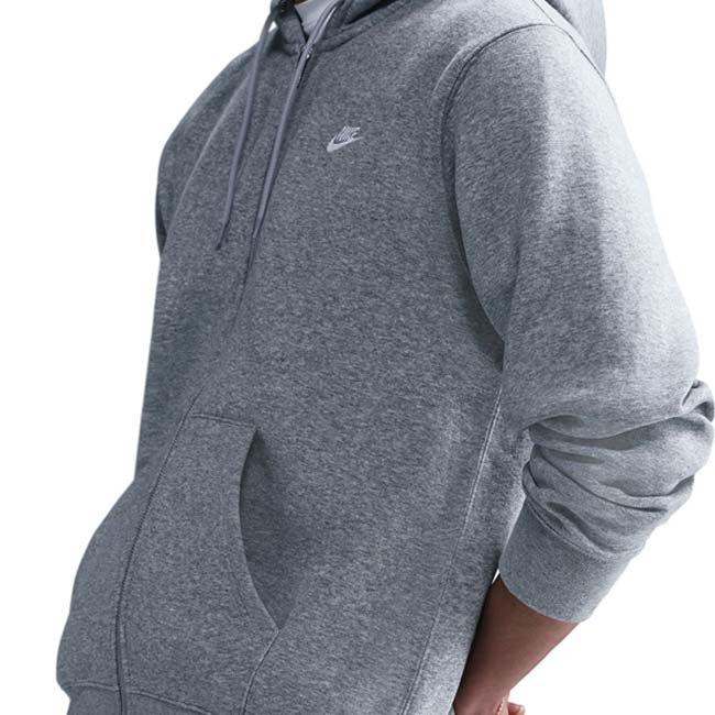 日本サイズ ナイキ(NIKE) 2025 HO メンズ CLUB クラブ フルジップ フリース 長袖フーディ FN3862-063 ダークグレーヘザー×WH(25y12mトレーニング) | NIKE | 04