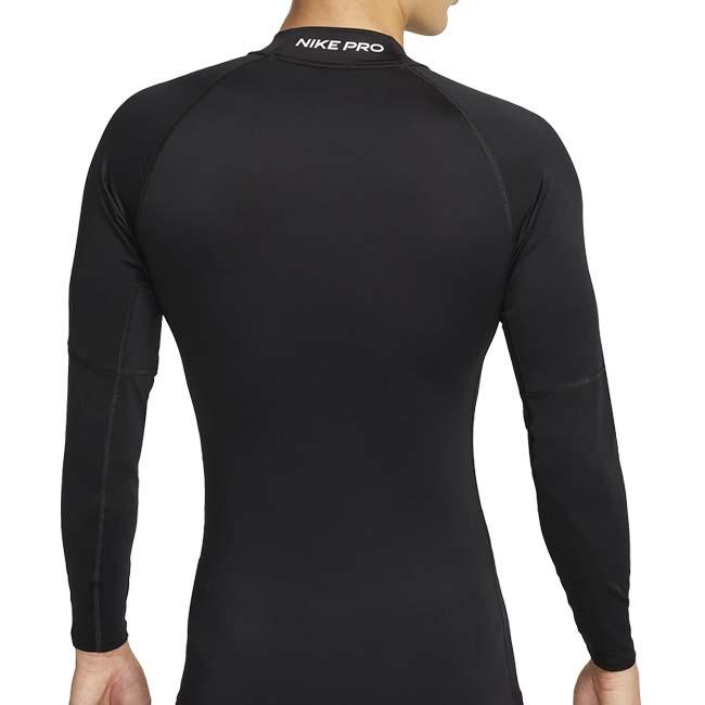 日本サイズ ナイキ(NIKE) 2023 HO メンズ PRO Dri-FIT フィットネス モックネック 長袖シャツ FB7909-010 ブラックxホワイト | NIKE | 01