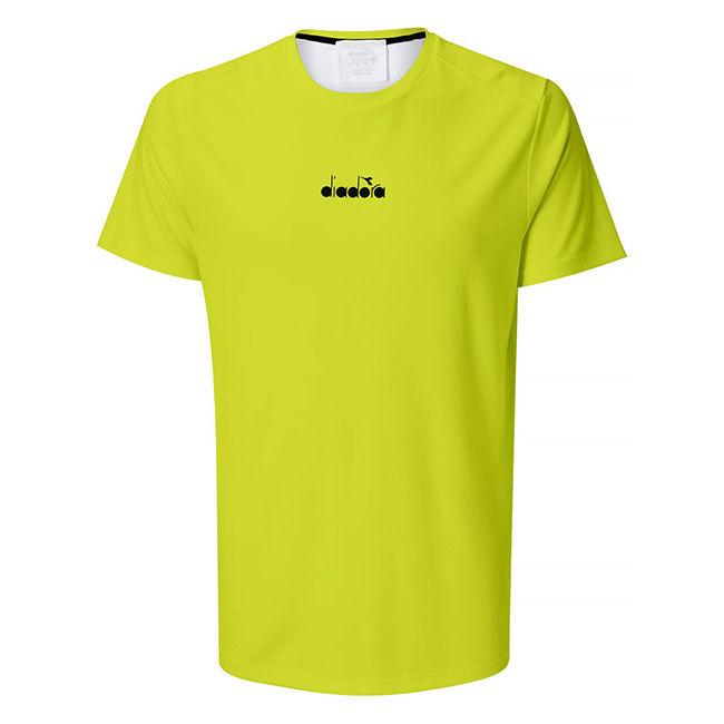 「海外サイズ」ディアドラ(Diadra) 2021 FW メンズ EASY TENNIS クルー半袖Tシャツ 176865-70323 グリーン(21y8mテニス)