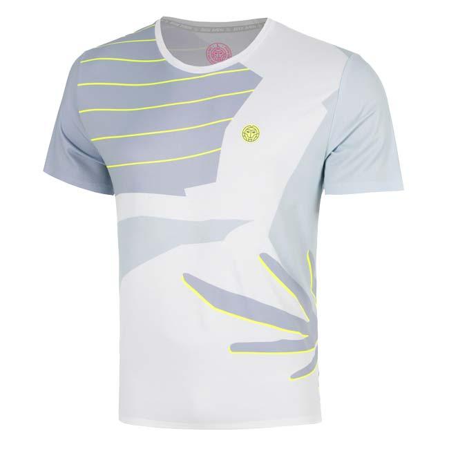 海外サイズ BIDI BADU(ビディバドゥ) 2026 FS メンズ ヘイラグーナ 全豪OPEN ゲームシャツ BB110011-801 ホワイト×マルチC(26y2mテニス用ゲームウェア) | 