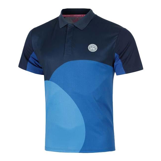 海外サイズ BIDI BADU(ビディバドゥ) 2025 FW メンズ Bubble バブル ゲームポロシャツ M1350017-DBLBL ダークブルー×ブルー(25y9mテニス用ゲームウェア) | 