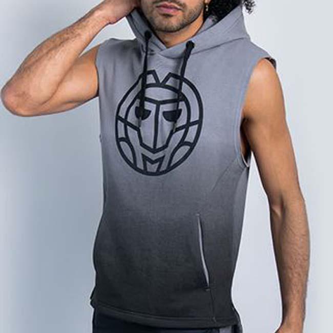 海外サイズ BIDI BADU(ビディバドゥ) メンズ ATHLETICS ブラキアス ムーブ プリント ノースリーブフーディ M3270003-GRBK グレーxBK |  | 02