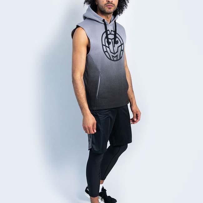 海外サイズ BIDI BADU(ビディバドゥ) メンズ ATHLETICS ブラキアス ムーブ プリント ノースリーブフーディ M3270003-GRBK グレーxBK |  | 03