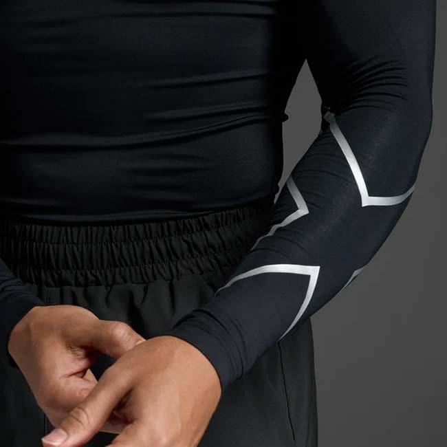 2XU(ツータイムズユー) メンズ PWX CORE COMPRESSION LONG SLEEVE コアコンプレッション 長袖トップス MA6398A-BLKSLV ブラック／シルバー(26y9mトレーニング) |  | 05