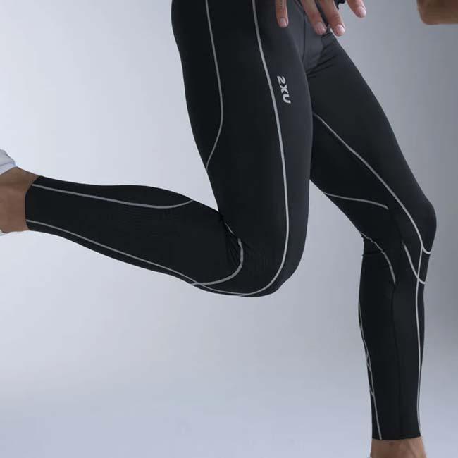 2XU(ツータイムズユー) メンズ ライトスピード キネシス コンプレッションタイツ MA7626B-BLK／BRF BK×BKリフレクティブ(26y9mトレーニング) | 2XU | 03