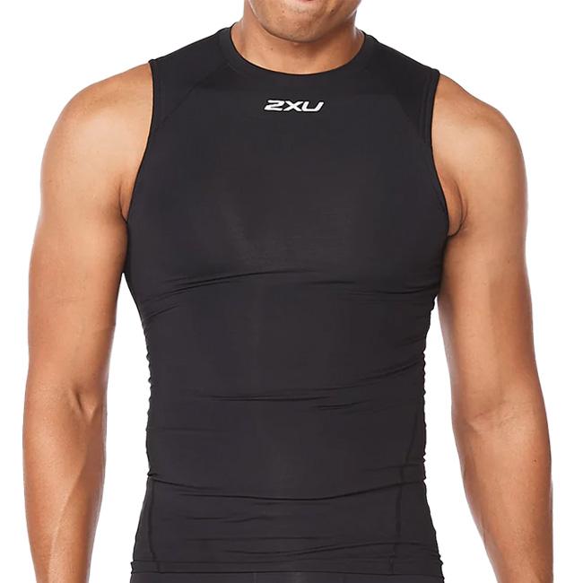2XU(ツータイムズユー) 2022 メンズ PWX コア コンプレッション スリーブレス トップス ノースリーブ MA6400A-BLKSIL ブラック×シルバー | 