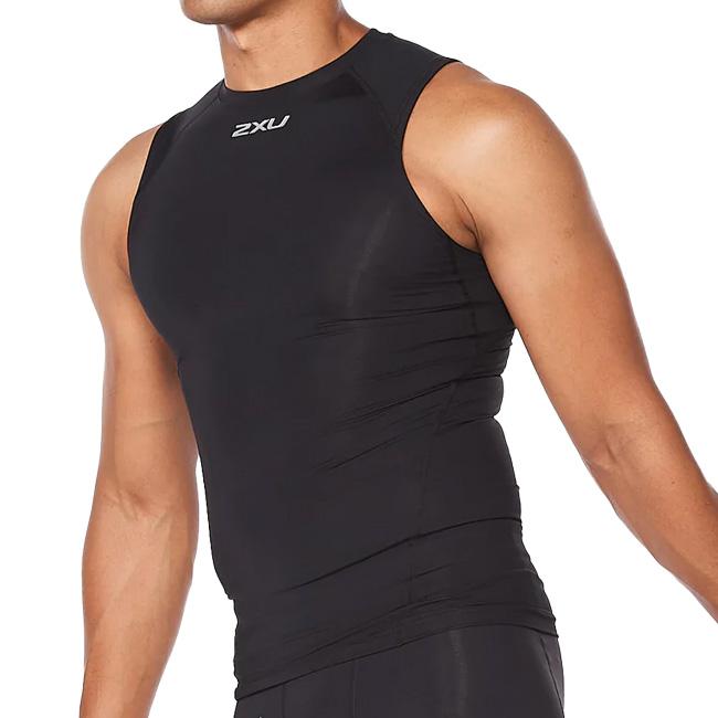 2XU(ツータイムズユー) 2022 メンズ PWX コア コンプレッション スリーブレス トップス ノースリーブ MA6400A-BLKSIL ブラック×シルバー |  | 02