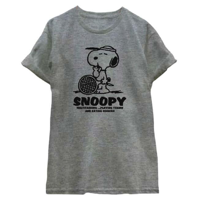 日本サイズ PEANUTS(ピーナッツ) SNOOPY(スヌーピー) ユニセックス テニス 半袖Tシャツ SN2(26y7m) |  | 04