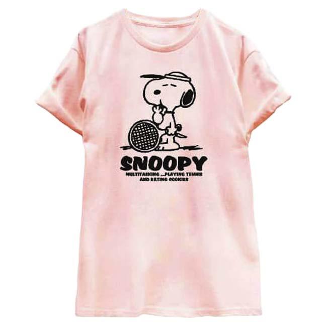 日本サイズ PEANUTS(ピーナッツ) SNOOPY(スヌーピー) ユニセックス テニス 半袖Tシャツ SN2(26y7m) |  | 05