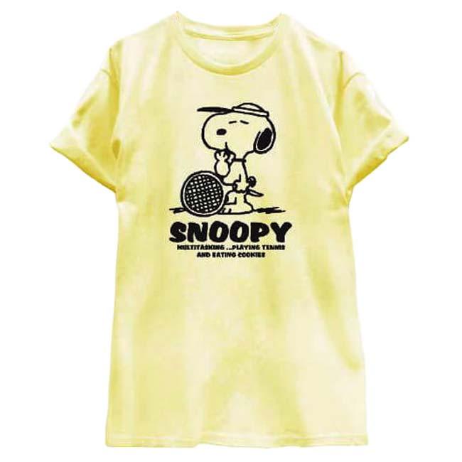 日本サイズ PEANUTS(ピーナッツ) SNOOPY(スヌーピー) ユニセックス テニス 半袖Tシャツ SN2(26y7m) |  | 06