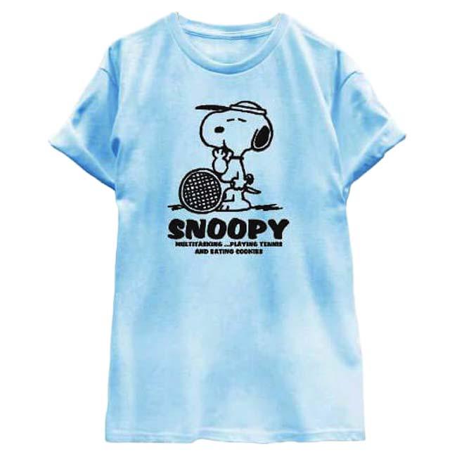 日本サイズ PEANUTS(ピーナッツ) SNOOPY(スヌーピー) ユニセックス テニス 半袖Tシャツ SN2(26y7m) |  | 07