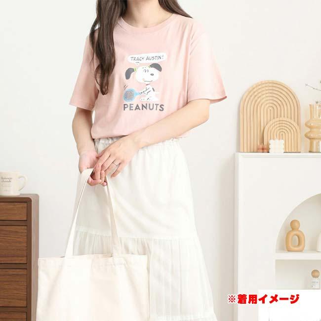 日本サイズ PEANUTS(ピーナッツ) SNOOPY(スヌーピー) ユニセックス テニス柄 プリント半袖Tシャツ スポーツ 部活 ※サイズ表確認 S1152-417SP(26y3mテニス) |  | 04