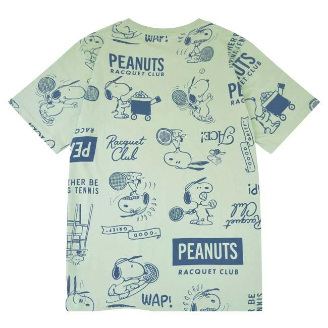 日本サイズ PEANUTS(ピーナッツ) SNOOPY(スヌーピー) ユニセックス 総柄プリント B柄(テニス) 半袖 Tシャツ S1152-424SP(25y9mテニス) |  | 04