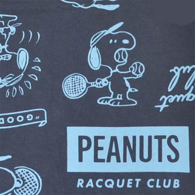 日本サイズ PEANUTS(ピーナッツ) SNOOPY(スヌーピー) ユニセックス 総柄プリント B柄(テニス) 半袖 Tシャツ S1152-424SP(25y9mテニス) |  | 06