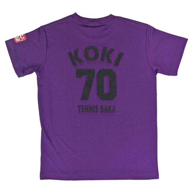 古希の仲間をみんなでお祝いしよう  日本サイズ テニス馬鹿 ユニセックス KOKI 70  古希 古稀 バックプリント ドライ半袖Tシャツ (24y6mテニス) |  | 01