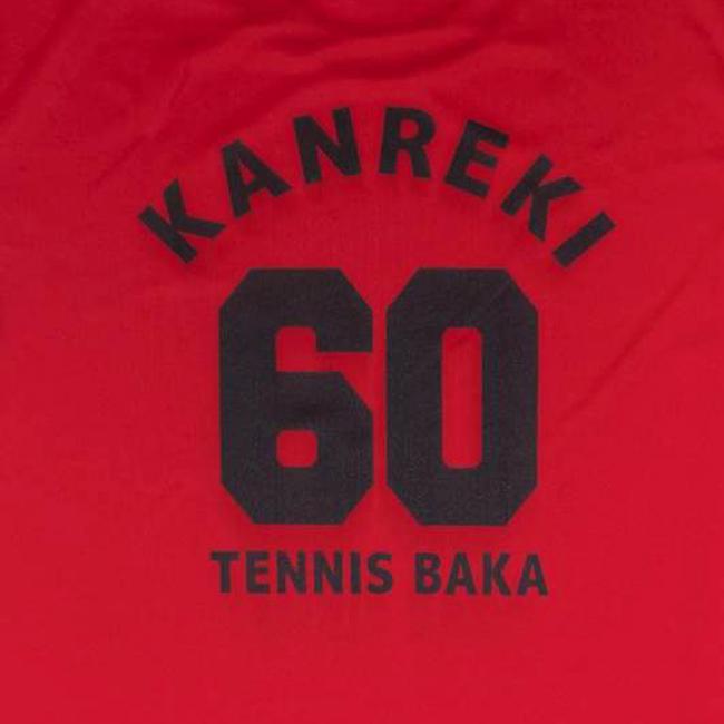 還暦の仲間をみんなでお祝いしよう  日本サイズ テニス馬鹿 ユニセックス KANREKI 60  還暦 バックプリント ドライ半袖Tシャツ (24y6mテニス) |  | 03