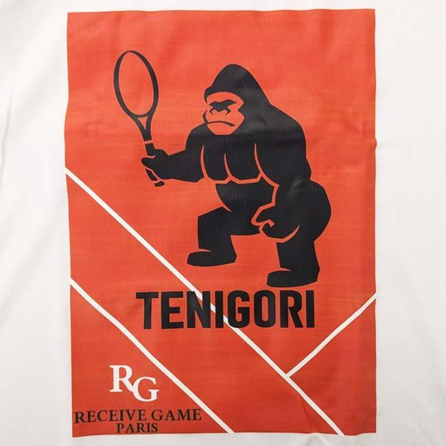 日本サイズ TENIGORI(テニゴリ) 2024 ユニセックス RG RECEIVE GAME PARIS ドライ半袖Tシャツ TGMT024-ホワイト×オレンジ(24y6mテニス) |  | 03