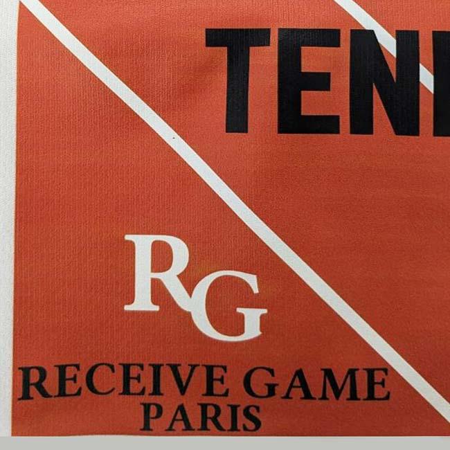 日本サイズ TENIGORI(テニゴリ) 2024 ユニセックス RG RECEIVE GAME PARIS ドライ半袖Tシャツ TGMT024-ホワイト×オレンジ(24y6mテニス) |  | 04