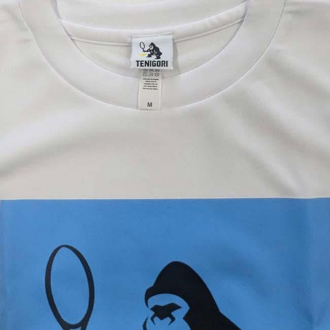 日本サイズ TENIGORI(テニゴリ) 2024 ユニセックス AC AMUSE CORPORATION ドライ半袖Tシャツ TGMT023-ホワイト×ブルー(24y6mテニス) |  | 05