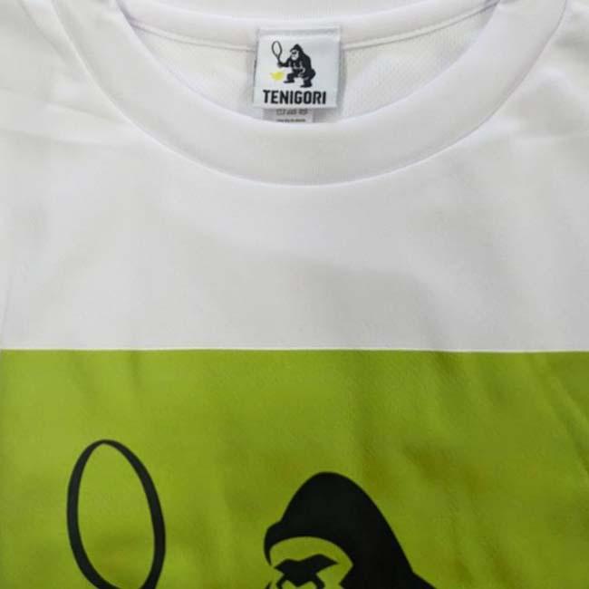 日本サイズ TENIGORI(テニゴリ) 2024 ユニセックス WINWINWIN THE CHAMPIONSHIPS ドライ半袖Tシャツ TGMT022-ホワイト×グリーン(24y6mテニス) |  | 05