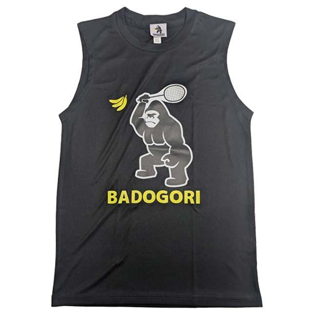 バドミントン 日本サイズ BADOGORI(バドゴリ) ユニセックス ベーシックアイコン ノースリーブシャツ BGMT004 ブラック(25y7m) |  | 01