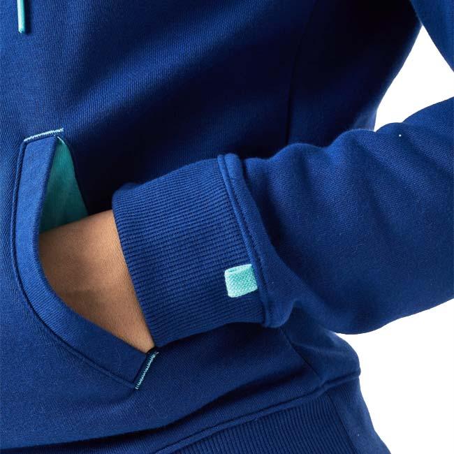 ＵＳサイズ バボラ(Babolat) 2023 SS レディース EXERCISE エクササイズ フーティ フード付きスウェット 4WTE041-4000 エステートブルー | Babolat | 06