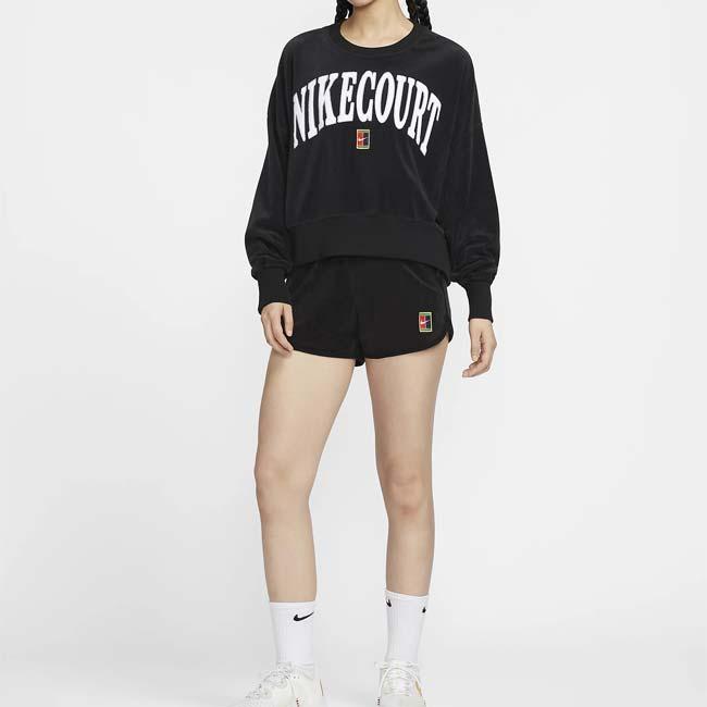 売切りセール！日本サイズ ナイキ(NIKE) 2024 FA レディース コート ヘリテージ オーバーサイズ グラフィック 長袖スウェット FQ2243-010ブラック×ホワイト | NIKE | 04