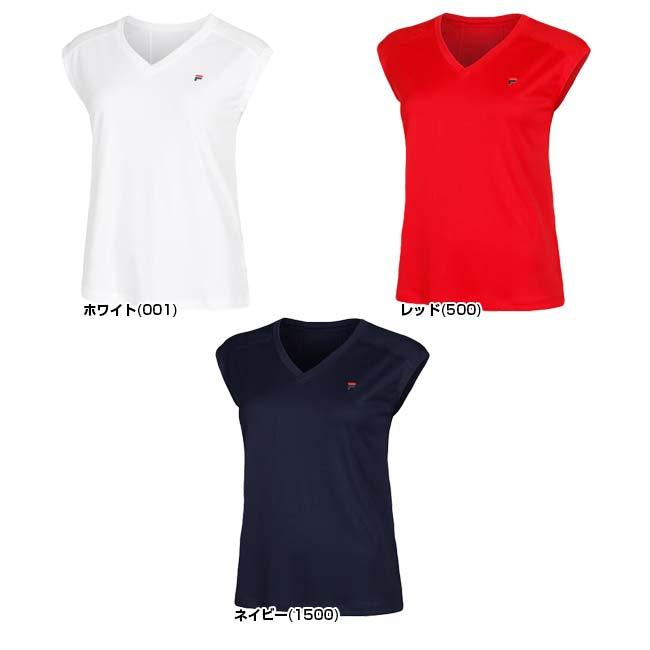 ＵＳサイズ FILA(フィラ) 2024 レディース MAIA マイア Vネック ゲームシャツ FBL241340(24y11mテニス用ゲームウェア) | FILA | 01