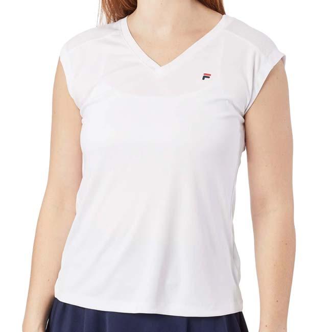 ＵＳサイズ FILA(フィラ) 2024 レディース MAIA マイア Vネック ゲームシャツ FBL241340(24y11mテニス用ゲームウェア) | FILA | 03